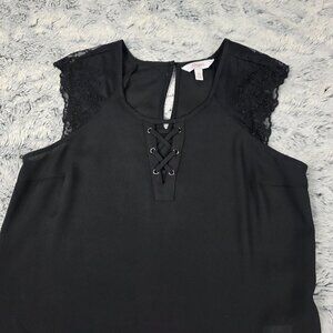 Black Candies work blouse shirt XS
